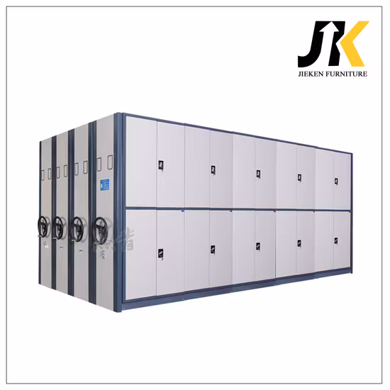 Металлический дисплей Школьная библиотека Мобильный компактор файлов Офисная мебель Архив стеллажей Подвижная полка