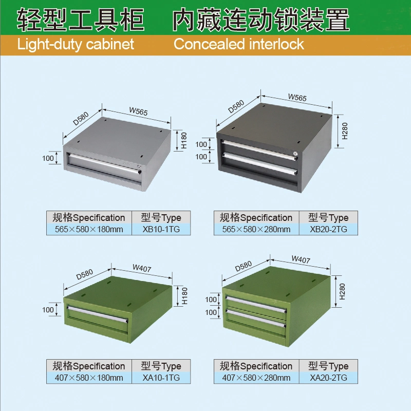 2.1 Meter Metal Garage Folding Workbench with 2 Drawers