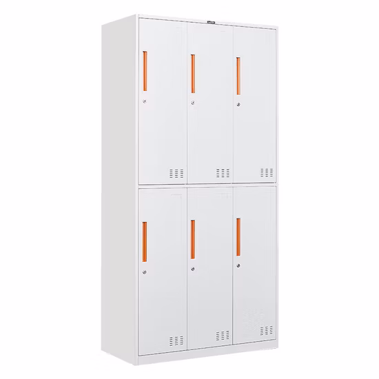 Металлический 8-дверный шкаф для хранения одежды в раздевалке, стальной отсек